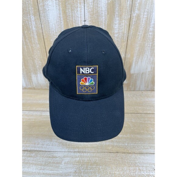 NBC Sports Olympic Team USA Black Baseball Cap Strap Back Hat w/Pin Torino 2006 - Picture 2 of 9